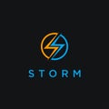 Letter S for storm logo icon vector template