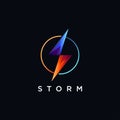 Letter S for storm logo icon vector template