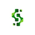 letter S stylish green logo icon