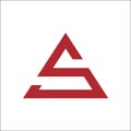 S triangle logo vector red color