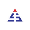 Letter s triangle pencil shape geometric logo vector Royalty Free Stock Photo