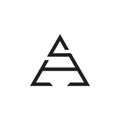 Letter sa arrow geometric line logo vector
