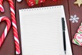 Letter for Santa on notebook