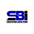 Letter SBI simple monogram logo icon design.