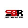 Letter SBR simple monogram logo icon design. Royalty Free Stock Photo