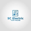 Letter SCE Electric Vector logo design template Royalty Free Stock Photo