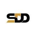 Letter SDD simple monogram logo icon design.