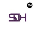 Letter SDH Monogram Logo Design Royalty Free Stock Photo