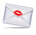 Letter sealed with a kiss