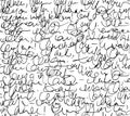 Letter seamless pattern. Black and white script background.