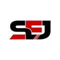 Letter SEJ simple monogram logo icon design.