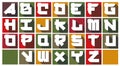 Letter set abc font, alphabet - colorful bold letters