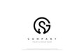 Letter SG or GS Monogram Logo Design