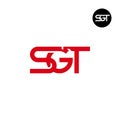 Letter SGT Monogram Logo Design Royalty Free Stock Photo