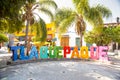 Tlaquepaque Letter Sign along historic walk. 