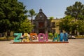 Zapopan Letter Sign along historic walk. Royalty Free Stock Photo