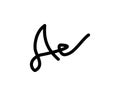 A letter signature logo