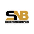 Letter SNB simple monogram logo icon design. Royalty Free Stock Photo