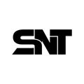 Letter SNT simple monogram logo icon design. Royalty Free Stock Photo