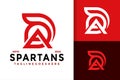 Letter A Spartan Helmet Logo Design Vector Illustration Template Royalty Free Stock Photo