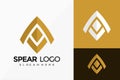 Letter A Spear Logo Vector Design. Abstract emblem, designs concept, logos, logotype element for template