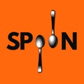 Letter spoon with shape spoon logo