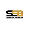 Letter SSB simple monogram logo icon design. Royalty Free Stock Photo