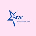 letter star logotype company name colored blue design. vector illustration logo for business and company identity.