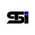 Letter STI simple monogram logo icon design.