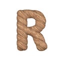 Letter stylized in the form of a rope