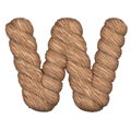 Letter stylized in the form of a rope