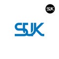 Letter SUK Monogram Logo Design Royalty Free Stock Photo