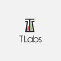 letter T beaker laboratory logo icon vector