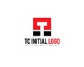 LETTER T C INITIAL COMPANY LOGO Royalty Free Stock Photo