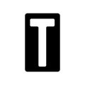 Letter T logo icon. Design element symbol