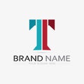 letter T logo image and font T design graphic  vector Royalty Free Stock Photo