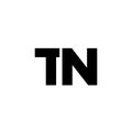 Letter T and N, TN logo design template. Minimal monogram initial based logotype