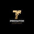 Letter T Tiger, Predator Logo Design Vector Royalty Free Stock Photo