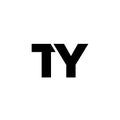 Letter T and Y, TY logo design template. Minimal monogram initial based logotype
