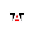 Letter TAT for company design logo branding letter element