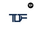 Letter TDF Monogram Logo Design Royalty Free Stock Photo