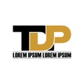 Letter TDP simple monogram logo icon design. Royalty Free Stock Photo