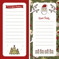 Letter Template for Dear Santa Claus or Christmas mail. Blank Letterhead with Space for Text and illustrations of Royalty Free Stock Photo