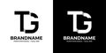 Letter TG or GT Monogram Logo