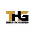Letter THG simple monogram logo icon design. Royalty Free Stock Photo