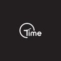 Letter time logotype design template