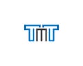 Letter TMT Modern Creative Line Logo Royalty Free Stock Photo