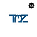 Letter TMZ Monogram Logo Design Royalty Free Stock Photo