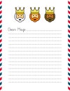 Letter to Magi with letterhead Royalty Free Stock Photo