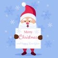 A letter to Santa Claus. Christmas Greeting Card. Merry Christmas Lettering, Vector Illustration Royalty Free Stock Photo